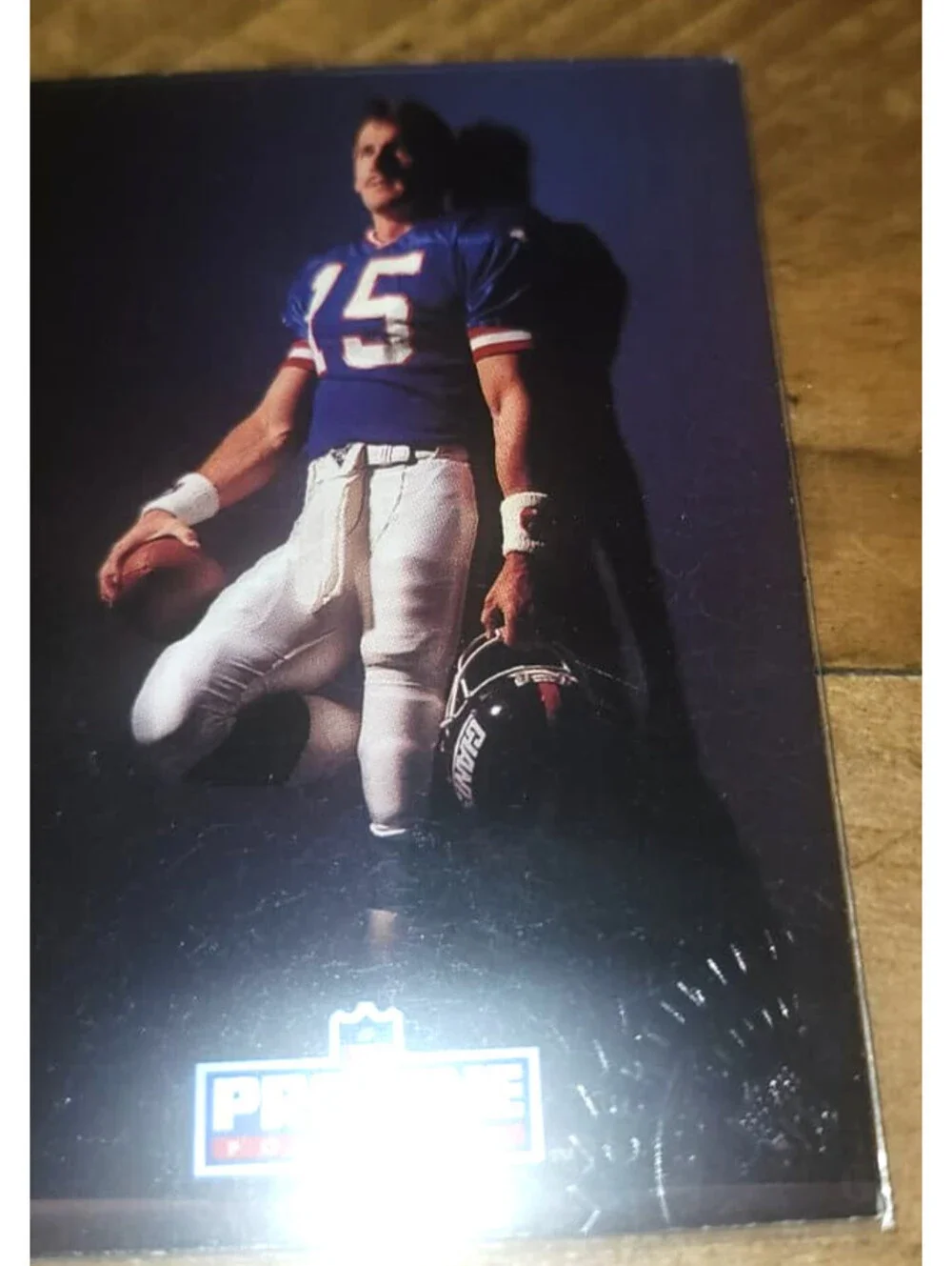Jeff Hostetler Signed 1991 Pro Line Portraits NFL Card Auto #15 Embossed Seal